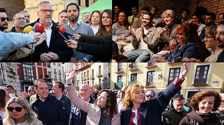 Telediario Fin de Semana - Dirigentes nacionales de PP, PSOE y Vox arropan a sus candidatos y los regionalistas reivindican sus territorios