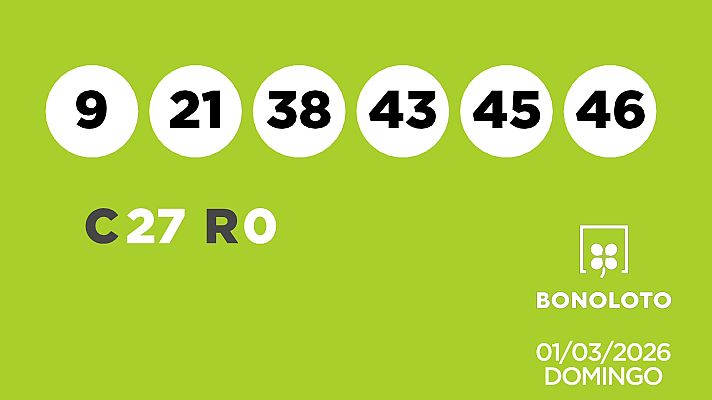 SELAE - Sorteo de la Lotería Bonoloto del 01/03/2026