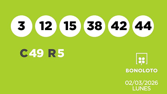 SELAE - Sorteo de la Lotería Bonoloto del 02/03/2026