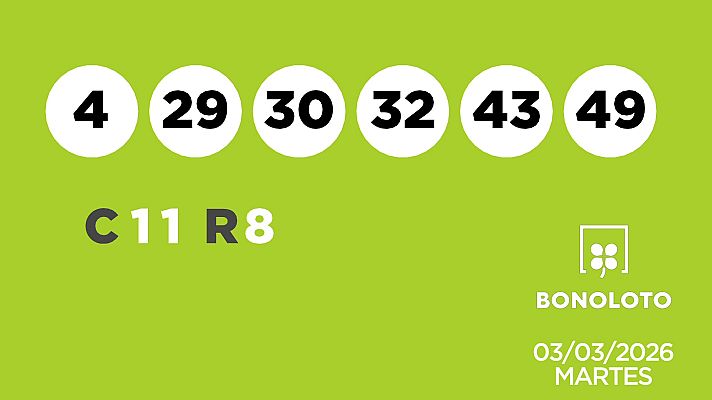 SELAE - Sorteo de la Lotería Bonoloto y Euromillones del 03/03/2026