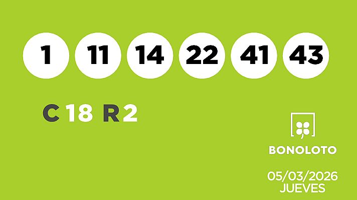 SELAE - Sorteo de la Lotería Bonoloto del 05/03/2026