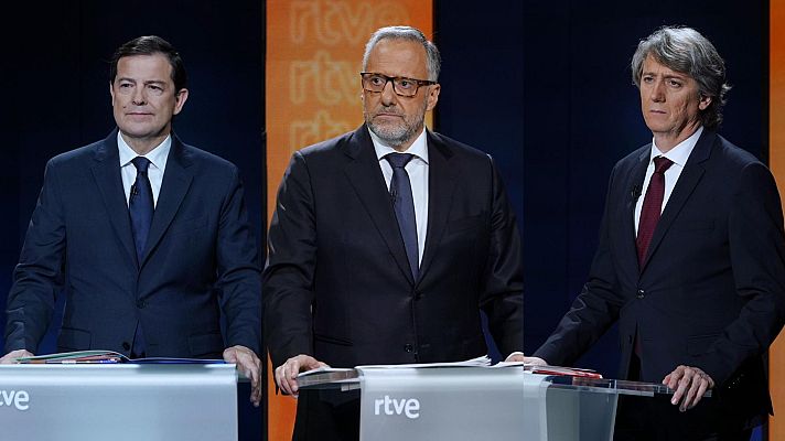 Especiales informativos - Así ha sido el minuto de oro de Mañueco (PP), Pollán (Vox) y Martínez (PSOE) en el debate de RTVE de las elecciones de Castilla y León 2026