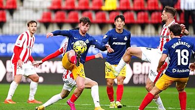 FC Andorra - Real Sporting de Gijón: resumen del partido de la 29ª jornada de Liga | Segunda