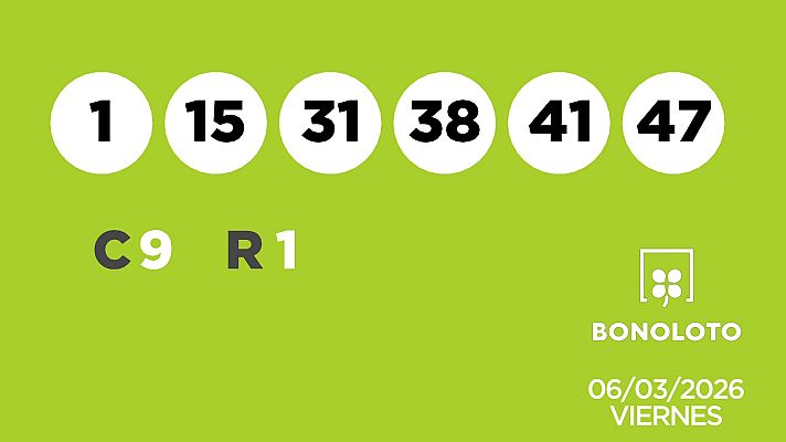 SELAE - Sorteo de la Lotería Bonoloto y Euromillones del 06/03/2026