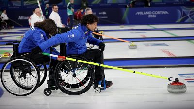 Curling en silla de ruedas: Round Robin. Dobles Mixtos: Italia - Canadá