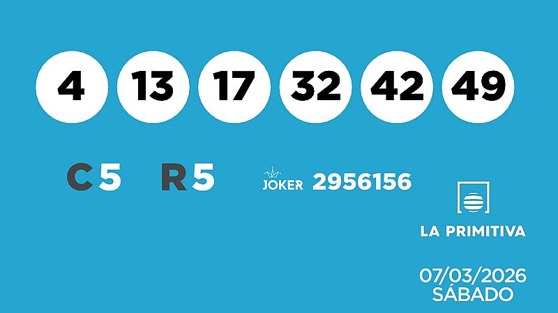Sorteo de la Lotería Primitiva y Joker del 07/03/2026 - Ver ahora