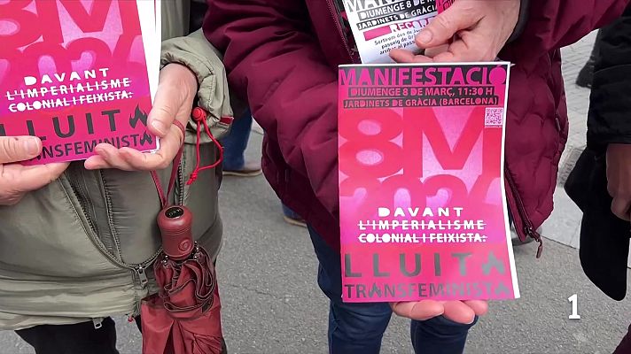 L'Informatiu - Representants polítics a la manifestació del 8-M