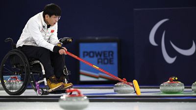 Curling en silla de ruedas: Round Robin. Dobles mixtos: Gran Bretaña - China