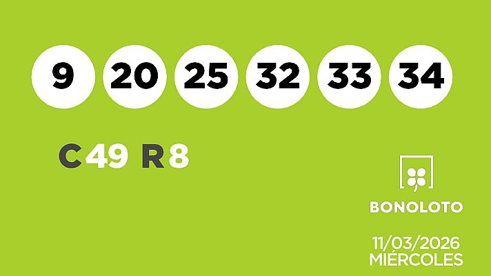 SELAE - Sorteo de la Lotería Bonoloto del 11/03/2026