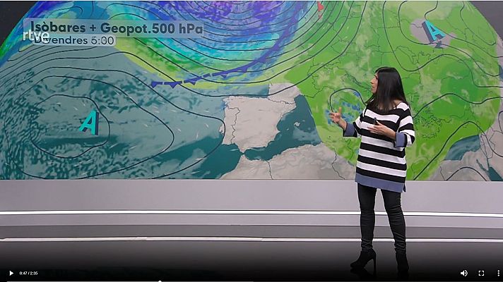 El temps - Dijous i divendres: cel variable i bonança. Dissabte d'hivern i diumenge de març i fresc