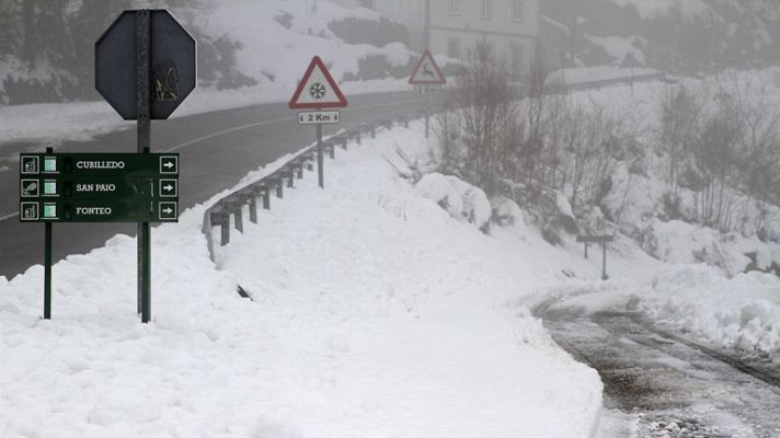 Telediario 1 - Nuevo temporal por nieve y frío, con temperaturas de entre -4 y -10C