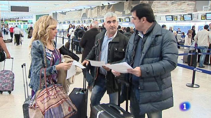 Telediario 1 - Españoles despiden al papa