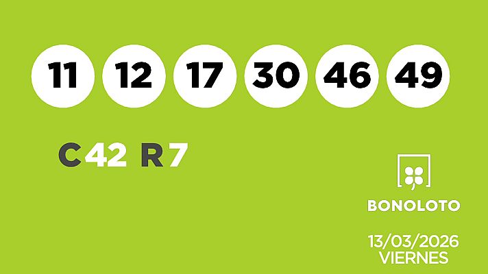 SELAE - Sorteo de la Lotería Bonoloto y Euromillones del 13/03/2026