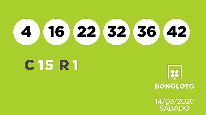 SELAE - Sorteo de la Lotería Bonoloto del 14/03/2026