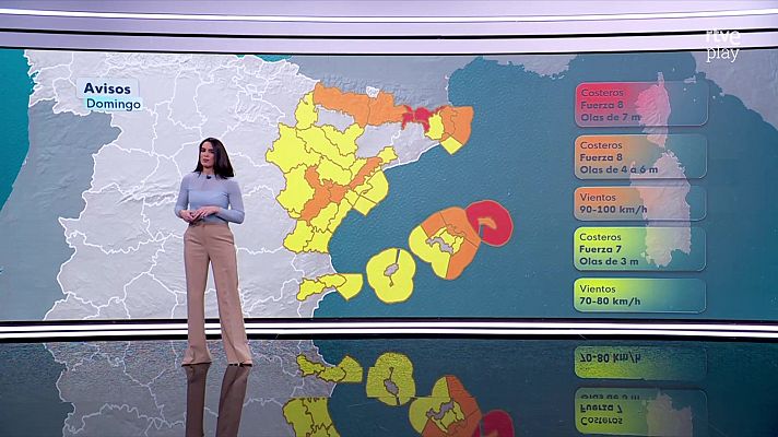 El tiempo - Rachas muy fuertes en zonas expuestas del nordeste peninsular y en el norte de las islas Baleares