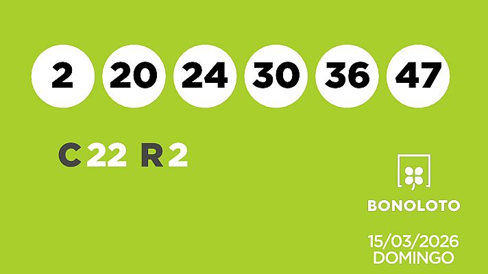 SELAE - Sorteo de la Lotería Bonoloto del 15/03/2026