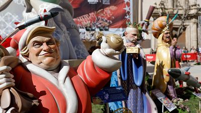 El presidente Donald Trump es el personaje m�s representado en estas Fallas de Valencia | Ver