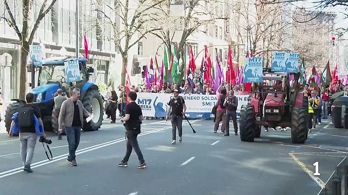 Telenorte - País Vasco - Sindicatos nacionalistas convocan huelga general por un SMI vasco