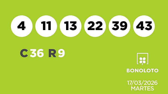 SELAE - Sorteo de la Lotería Bonoloto y Euromillones del 17/03/2026