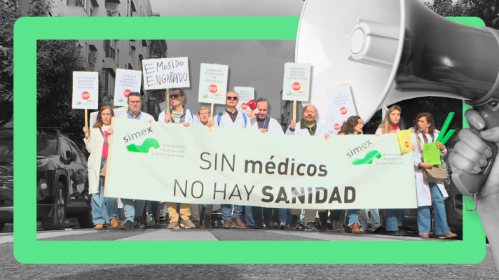 Noticias de Extremadura - Manifestaciones de médicos en Badajoz y Cáceres