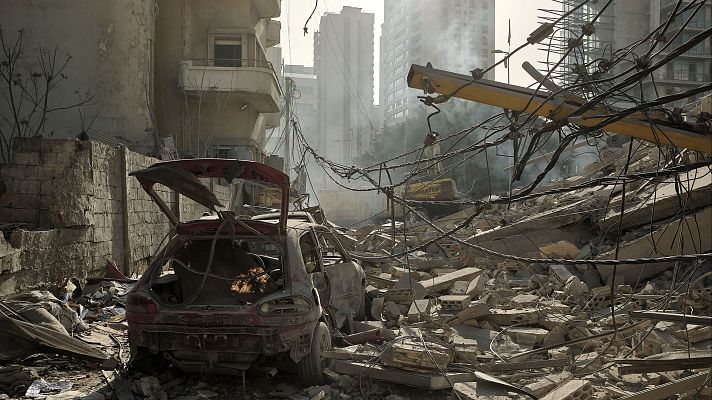 Telediario 2 - Los bombardeos en Beirut dejan más de diez muertos