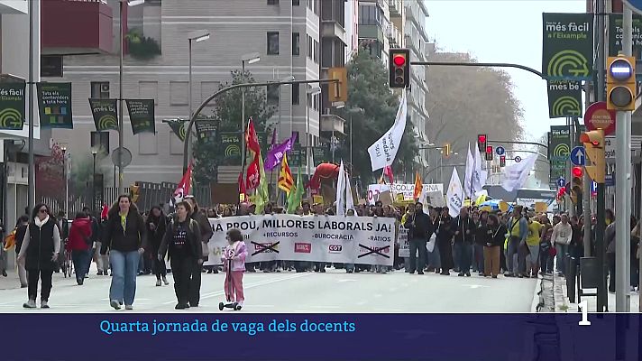 L'Informatiu - Quarta jornada de protestes al sector educatiu concentrades a Girona
