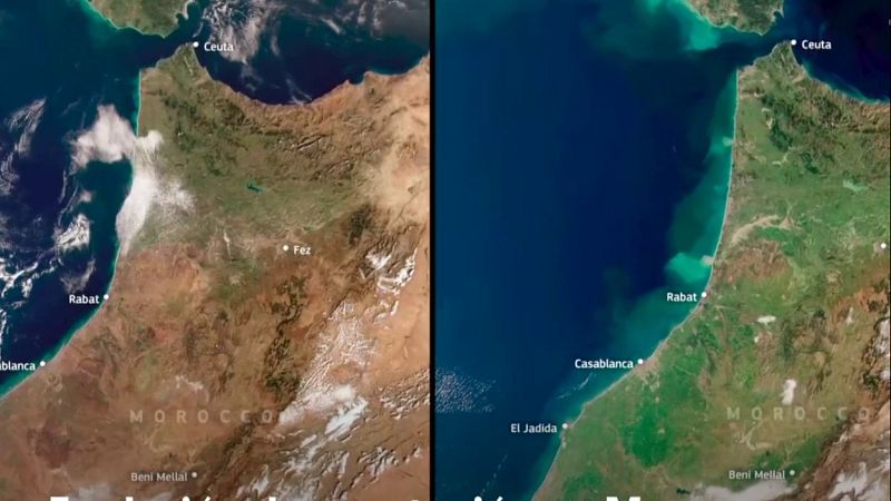 Marruecos se vuelve verde: imágenes satélite tras la sequía | Ver