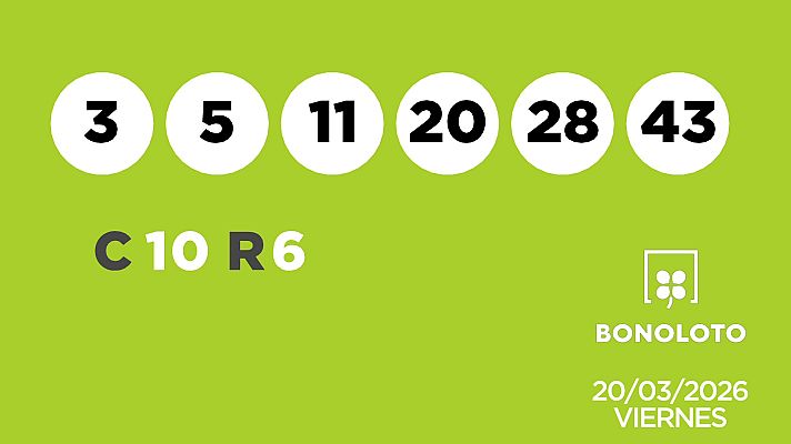 SELAE - Sorteo de la Lotería Bonoloto y Euromillones del 20/03/2026