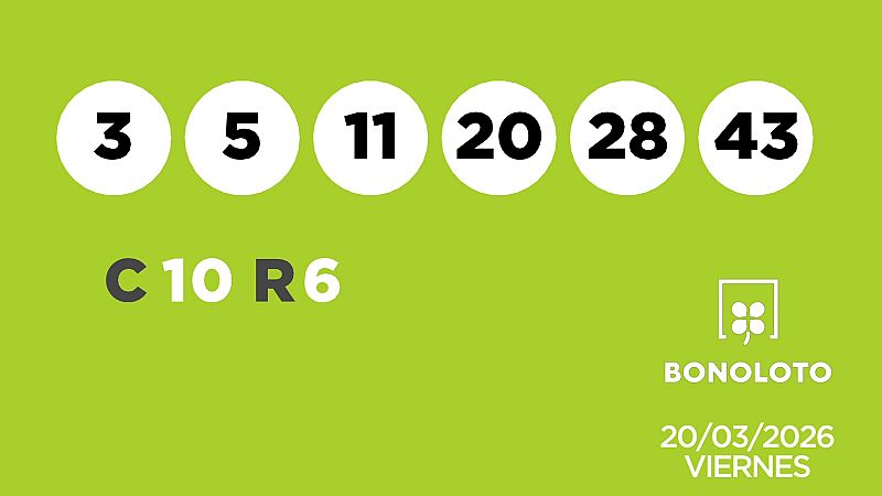 Sorteo de la Lotería Bonoloto y Euromillones del 20/03/2026 - Ver ahora