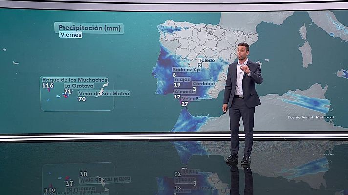El tiempo - Las máximas descenderán en la mayor parte de la Península, notablemente en zonas del centro oeste