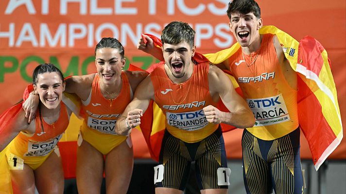 Atletismo - España, plata en el relevo 4x400 mixto en el Mundial de atletismo de pista cubierta
