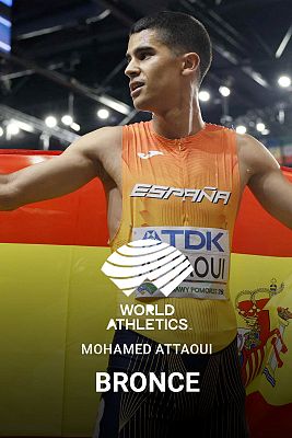 Mohamed Attaoui, bronce mundial de 800 en pista cubierta