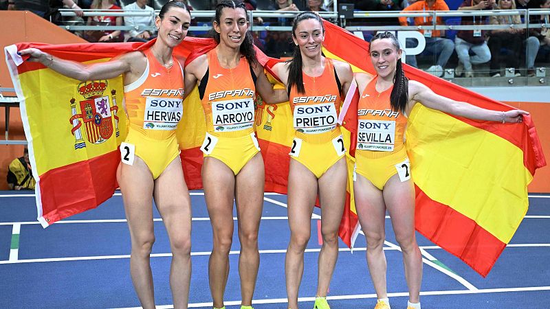 España, bronce en el relevo femenino 4x400 - Atletismo | Ver