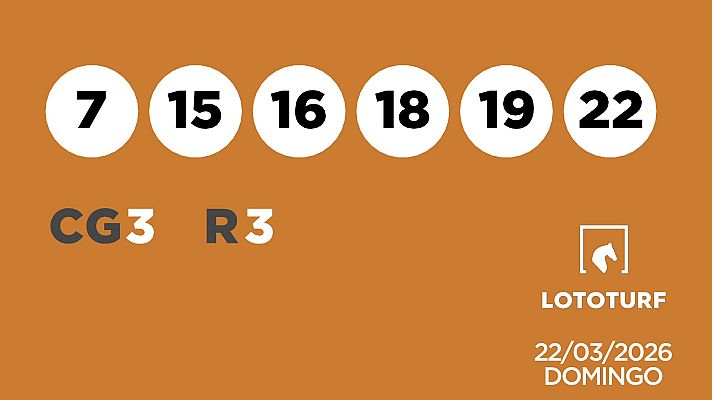 SELAE - Sorteo de Lotería Lototurf: 22/03/2026