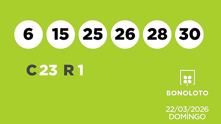 SELAE - Sorteo de la Lotería Bonoloto del 22/03/2026
