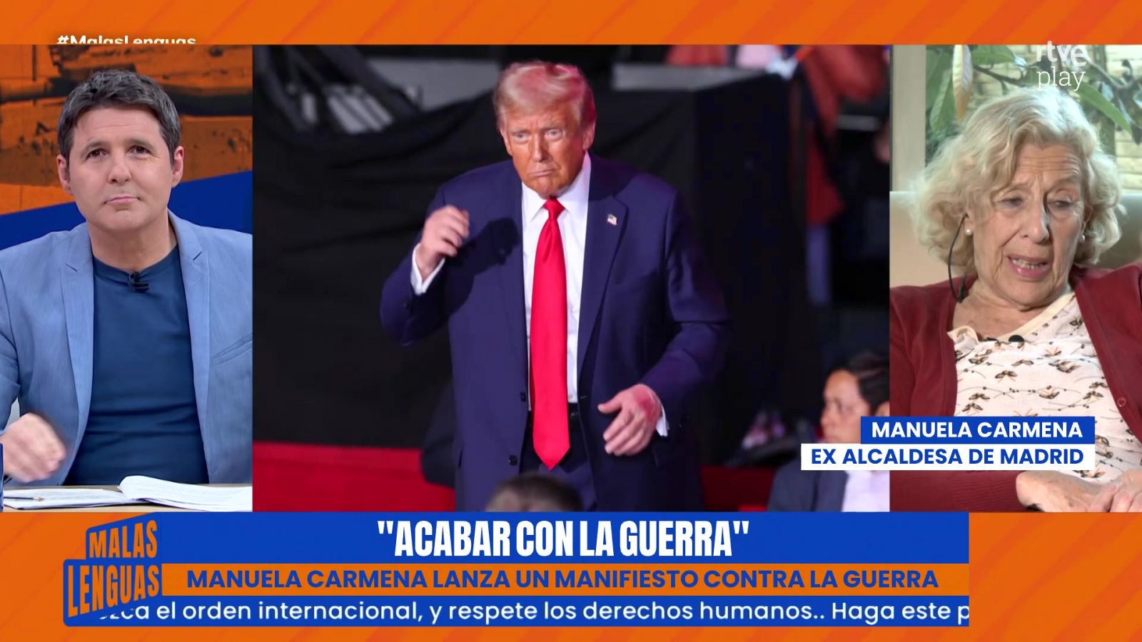 Manuela Carmena lanza un manifiesto contra la guerra - Malas lenguas | Ver