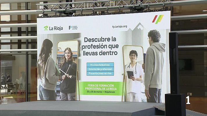 Informativo Telerioja - Más de 3.200 estudiantes de ESO y Bachillerato de toda La Rioja pasarán entre hoy y mañana por la Feria de Formación Profesional
