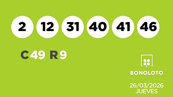 SELAE - Sorteo de la Lotería Bonoloto del 26/03/2026