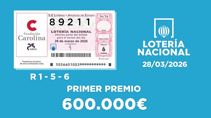 SELAE - Sorteo de la Lotería Nacional del 28/03/2026