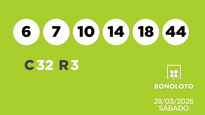SELAE - Sorteo de la Lotería Bonoloto del 28/03/2026