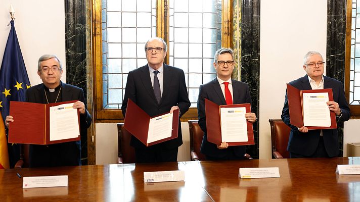 Telediario 1 - El Estado y la Iglesia firman el protocolo para indemnizar a las víctimas de abusos prescritos