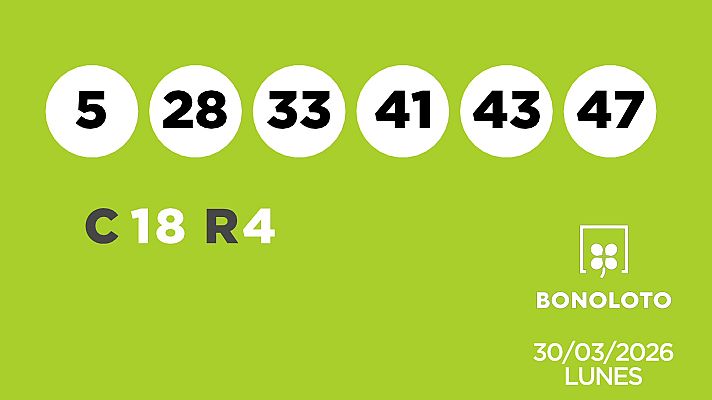 SELAE - Sorteo de la Lotería Bonoloto del 30/03/2026