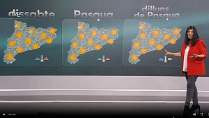 El Vent fort i molta neu fins Dijous Sant. Els dies festius de la Setmana Santa... sol i caloreta