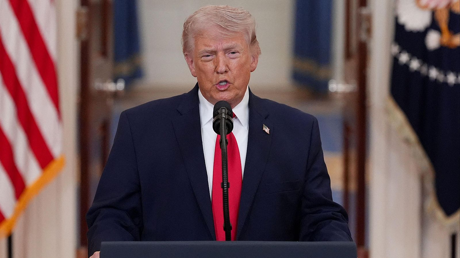 Trump elude dar grandes anuncios en su mensaje a la nación y ensalza la labor de EE.UU. en Irán | Ver