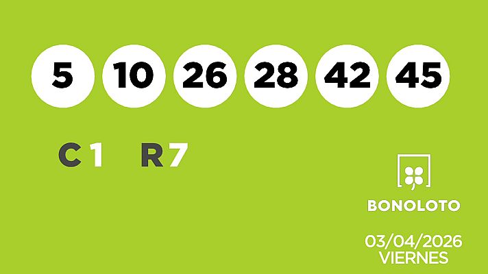 SELAE - Sorteo de la Lotería Bonoloto y Euromillones del 03/04/2026