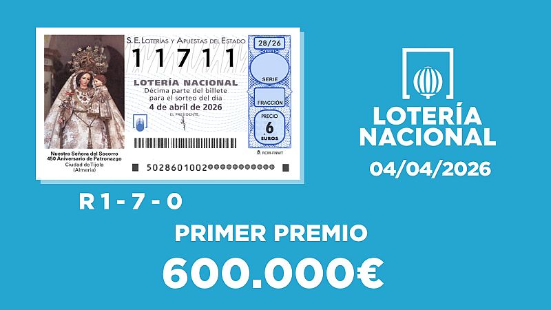 Sorteo de la Lotería Nacional del 04/04/2026 - Ver ahora