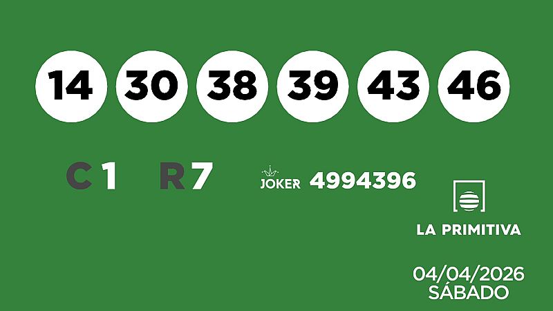 Sorteo de la Lotería Primitiva y Joker del 04/04/2026 - Ver ahora