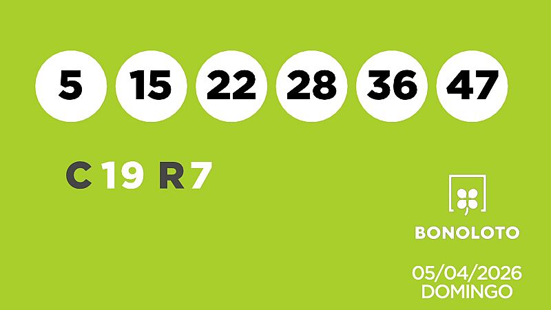 Sorteo de la Lotería Bonoloto del 05/04/2026 - Ver ahora