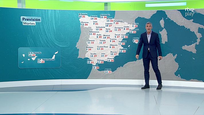 El tiempo - Ascenso de las temperaturas máximas en la vertiente cantábrica