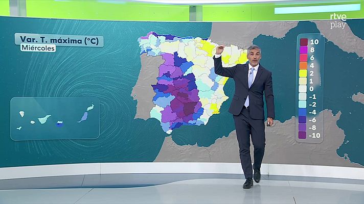 El tiempo - Tormentas fuertes en Galicia, Extremadura y Castilla y León